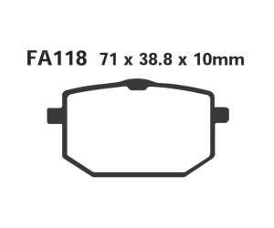PASTIGLE FRENO EBC MESCOLA ORGANICA MOTO CODICE R1211800
