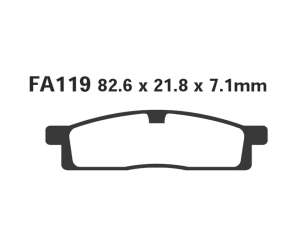 PASTIGLE FRENO EBC MESCOLA ORGANICA MOTO CODICE R1211900