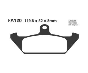 PASTIGLE FRENO EBC MESCOLA ORGANICA MOTO CODICE R1212000
