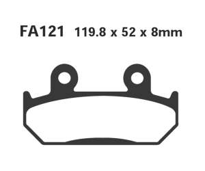 PASTIGLE FRENO EBC MESCOLA ORGANICA MOTO CODICE R1212100
