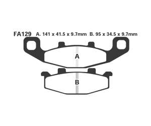 PASTIGLE FRENO EBC MESCOLA ORGANICA MOTO CODICE R1212900