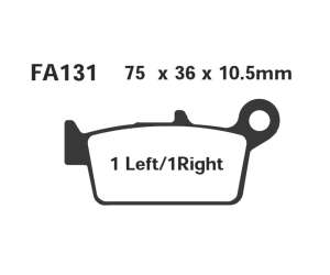 PASTIGLE FRENO EBC MESCOLA ORGANICA MOTO CODICE R1213100