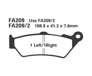 PASTIGLE FRENO EBC MESCOLA ORGANICA MOTO CODICE R1220902