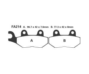 PASTIGLE FRENO EBC MESCOLA ORGANICA MOTO CODICE R1221400