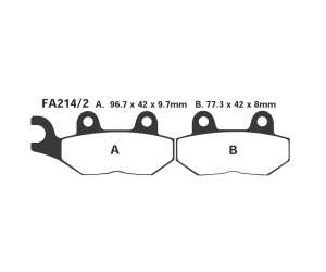 PASTIGLE FRENO EBC MESCOLA ORGANICA MOTO CODICE R1221402