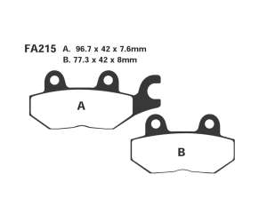 PASTIGLE FRENO EBC MESCOLA ORGANICA MOTO CODICE R1221500