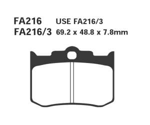PASTIGLE FRENO EBC MESCOLA ORGANICA MOTO CODICE R1221603