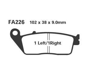 PASTIGLE FRENO EBC MESCOLA ORGANICA MOTO CODICE R1222600