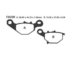 PASTIGLE FRENO EBC MESCOLA ORGANICA MOTO CODICE R1223000