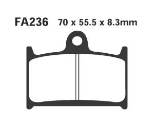 PASTIGLE FRENO EBC MESCOLA ORGANICA MOTO CODICE R1223600