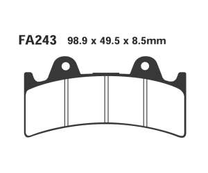 PASTIGLE FRENO EBC MESCOLA ORGANICA MOTO CODICE R1224300