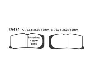 PASTIGLE FRENO EBC MESCOLA ORGANICA MOTO CODICE R1247400