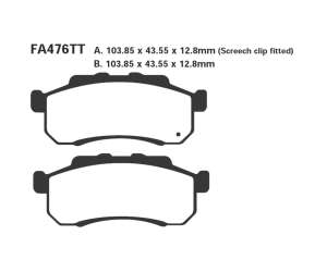 PASTIGLE FRENO TT EBC MESCOLA ORGANICA MOTO CODICE R1147600