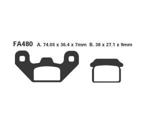 PASTIGLE FRENO EBC MESCOLA ORGANICA MOTO CODICE R1248000