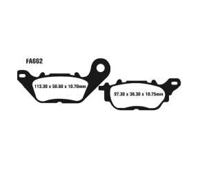 PASTIGLE FRENO EBC MESCOLA ORGANICA MOTO CODICE R1266200
