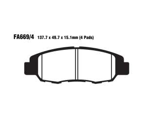 PASTIGLE FRENO EBC MESCOLA ORGANICA MOTO CODICE R1266904