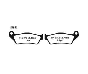 PASTIGLE FRENO EBC MESCOLA ORGANICA MOTO CODICE R1267100