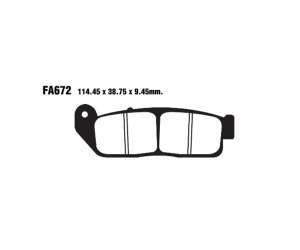 PASTIGLE FRENO EBC MESCOLA ORGANICA MOTO CODICE R1267200