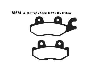 PASTIGLE FRENO EBC MESCOLA ORGANICA MOTO CODICE R1267400