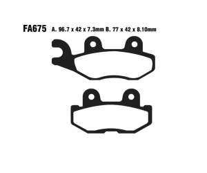PASTIGLE FRENO EBC MESCOLA ORGANICA MOTO CODICE R1267500