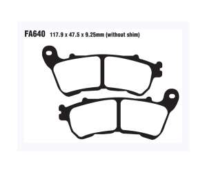 PASTIGLE FRENO EBC MESCOLA ORGANICA MOTO CODICE R1264000