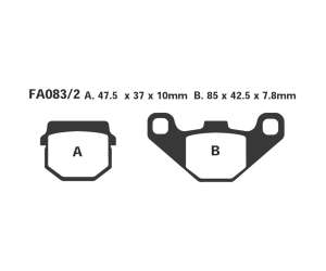 PASTIGLE FRENO EBC MESCOLA ORGANICA SCOOTER CODICE R1608302