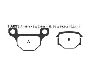 PASTIGLE FRENO EBC MESCOLA ORGANICA SCOOTER CODICE R1609300