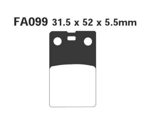 PASTIGLE FRENO EBC MESCOLA ORGANICA SCOOTER CODICE R1609900