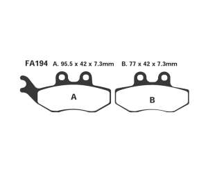 PASTIGLE FRENO EBC MESCOLA CARBON SCOOTER CODICE R2319400