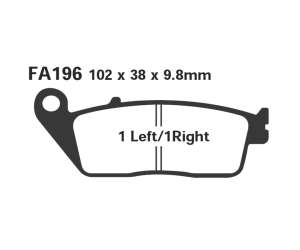 PASTIGLE FRENO EBC MESCOLA CARBON SCOOTER CODICE R2319600