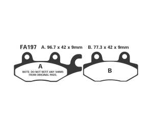 PASTIGLE FRENO EBC MESCOLA CARBON SCOOTER CODICE R2319700