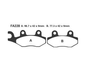 PASTIGLE FRENO EBC MESCOLA CARBON SCOOTER CODICE R2322800