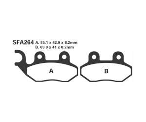 PASTIGLE FRENO EBC MESCOLA CARBON SCOOTER CODICE R2326400