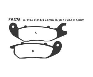 PASTIGLE FRENO EBC MESCOLA SINTER MOTO CODICE R1837500