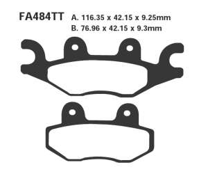PASTIGLE FRENO EBC MESCOLA ORGANICA SCOOTER CODICE R1648400