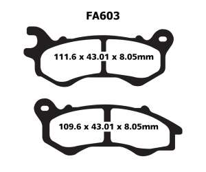 PASTIGLE FRENO EBC MESCOLA ORGANICA SCOOTER CODICE R1660300