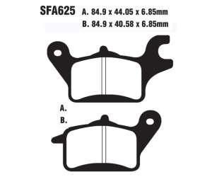 PASTIGLE FRENO EBC MESCOLA ORGANICA SCOOTER CODICE R1662500
