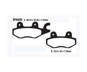 PASTIGLE FRENO EBC MESCOLA ORGANICA SCOOTER CODICE R1663500