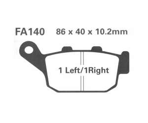 PASTIGLE FRENO EBC MESCOLA CARBON SCOOTER CODICE R2314000