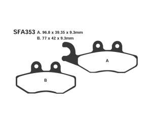 PASTIGLE FRENO EBC MESCOLA SINTER SCOOTER CODICE R1735300