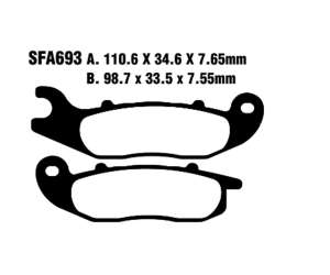 PASTIGLE FRENO EBC MESCOLA SINTER SCOOTER CODICE R1769300
