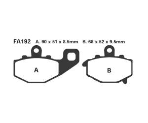 PASTIGLE FRENO EBC MESCOLA SINTER MOTO CODICE R1819200