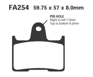 PASTIGLE FRENO EBC MESCOLA SINTER MOTO CODICE R1825400