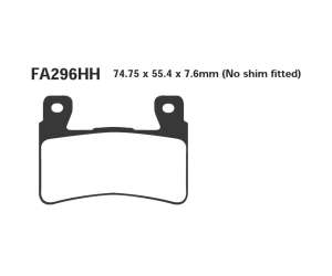 PASTIGLE FRENO EBC MESCOLA SINTER MOTO CODICE R1829600