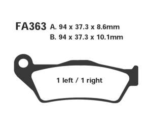PASTIGLE FRENO EBC MESCOLA SINTER MOTO CODICE R1836300