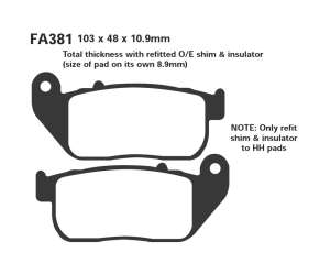 PASTIGLE FRENO EBC MESCOLA SINTER MOTO CODICE R1838100
