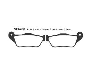 PASTIGLE FRENO EBC MESCOLA SINTER MOTO CODICE R1843000