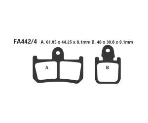 PASTIGLE FRENO EBC MESCOLA SINTER MOTO CODICE R1844204