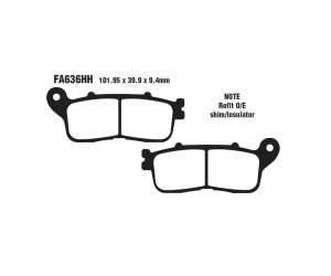 PASTIGLE FRENO EBC MESCOLA SINTER MOTO CODICE R1863600