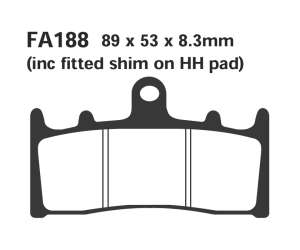 PASTIGLE FRENO EBC MESCOLA RACING MOTO CODICE R2118800